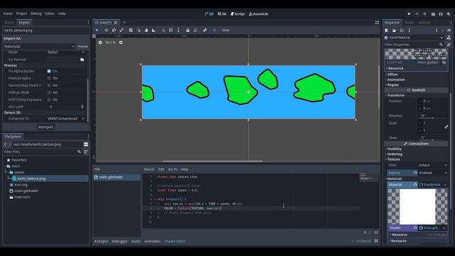 How to set textures and noise to repeat in Godot 4