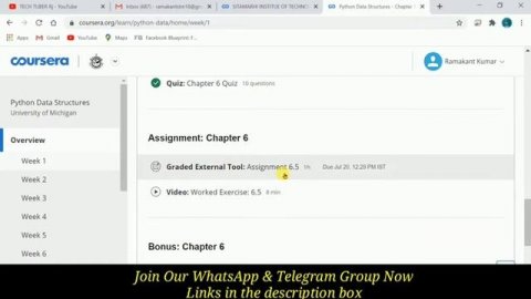 Coursera: Python Data Structures Complete Course solved Week -1 Quiz answers With Assignment