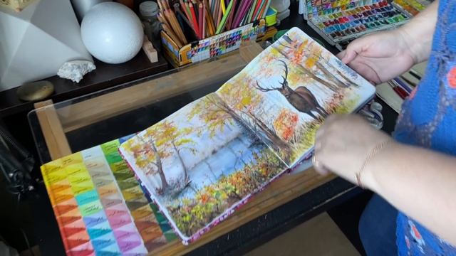 Беру кисти и краски, окунаю в воду и делаю мазки на бумаге! Выходят картины достойные выставки! смотреть онлайн