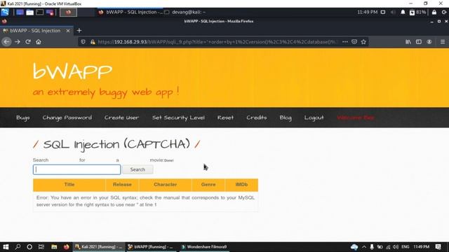 bwapp sql injection captcha || bwapp sql injection solution || bwapp tutorial || Cyber World Hindi смотреть онлайн
