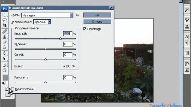 Чёрно-белое изображение в PhotoShop смотреть онлайн