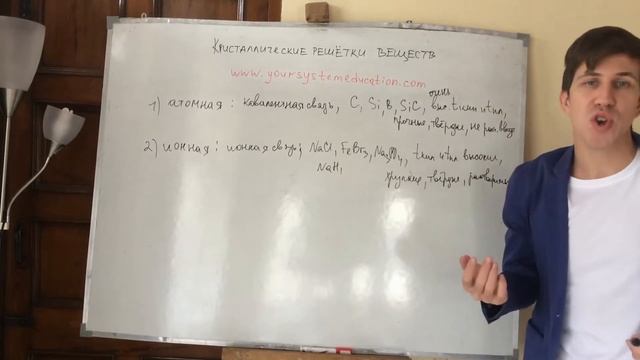 Кристаллические решётки веществ. Самоподготовка к ЕГЭ и ЦТ по химии