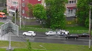 Лобовое столкновение. Чернышевского - Старое шоссе (03.06.2023 в 12.53)