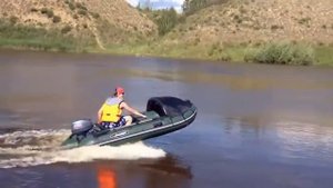 лодка Gladiator 330 Гладиатор + Yamaha 15 лс  Выход на глиссер