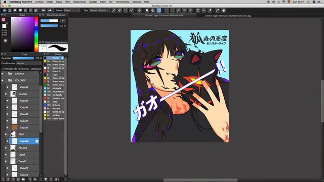 SpeedPaint Anime On Medibang & Photoshop アニメ スピードペイント смотреть онлайн