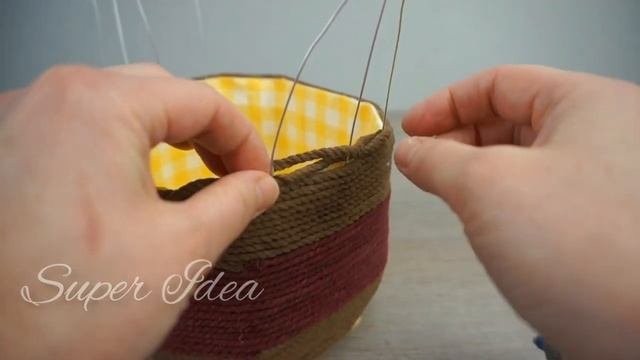 DIY Корзинка Курочка из Пятилитровой Бутылки и Шнура