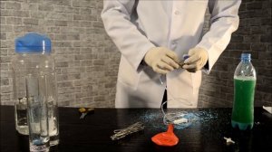Получение водорода из алюминия, медного купороса и пищевой соли/Production of hydrogen