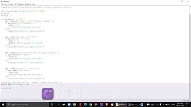 Make a simple PYTHON game in 10 MINUTE.#1