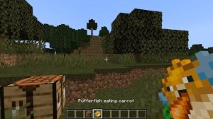 Pufferfish eating carrot minecraft mod