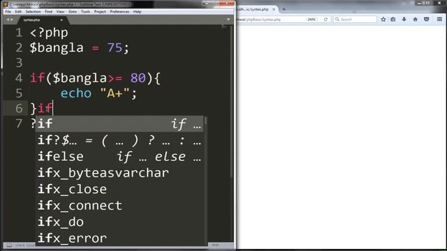 PHP Tutorial for Beginners | Bangla Tutorial | if else elseif ...