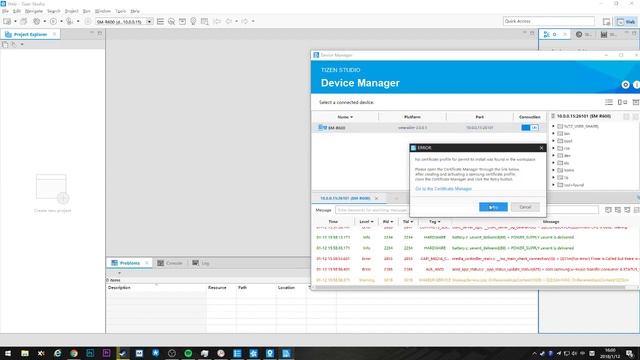 Tizen Studio Certificate Error смотреть онлайн