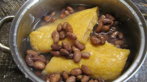 Суп из гороха с фасолью и свиным сердцем