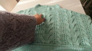 Экспресс МК/Свитер "Ментол"связан спицами по Мотивам Брунелло Кучинелли/Схема +Описание