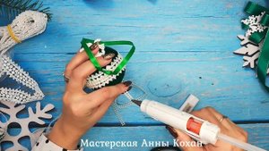 DIY?ИГРУШКИ НА ЕЛКУ?БАРХАТНЫЕ ИЗУМРУДНЫЕ ШАРЫ С ЛЕПНИНОЙ своими руками?Анна Кохан?Мастер класс