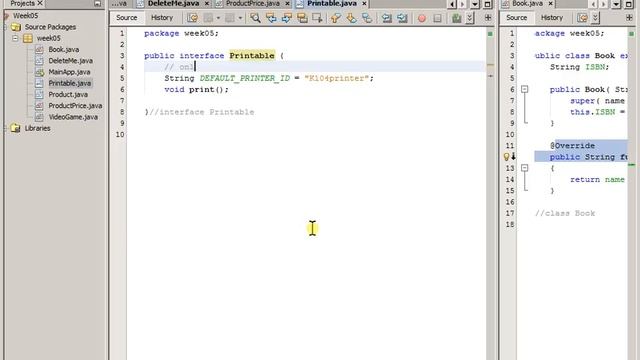 Week 05 Java Interface Part 1 смотреть онлайн