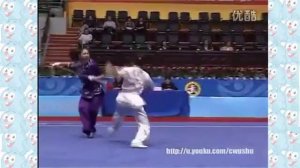 Соревнования по УШУ.  Выступление девушек.