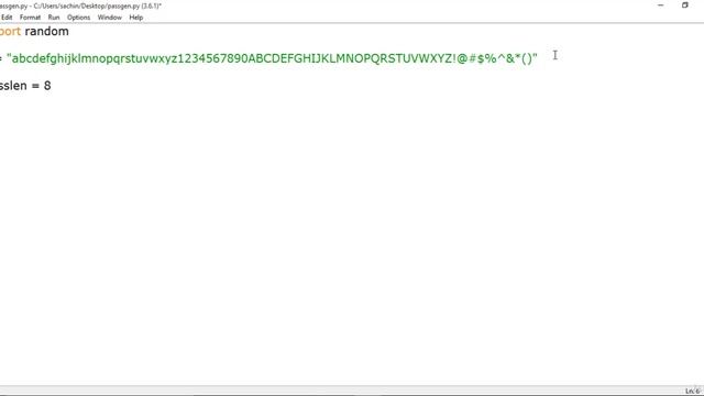 Project Password Generator in Python