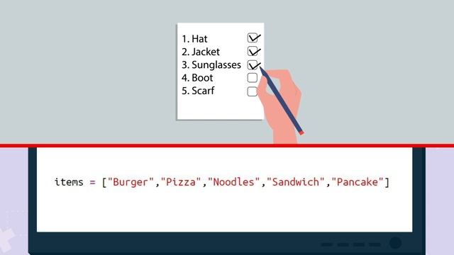 Python Programming | 3. How to Use Lists to Store and Display Food Items? | Coding for Kids #python