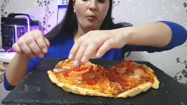 МУКБАНГ ПИЦЦА РЕЦЕПТ АЙКИ