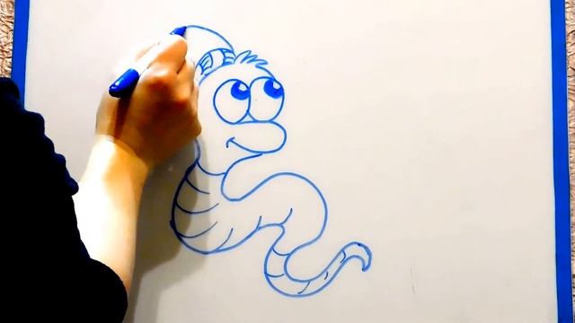 Как нарисовать змею смотреть онлайн