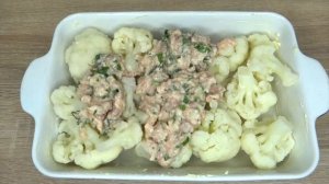 Легкий рецепт шикарного ужина. Запеканка из цветной капусты с мясным фаршем.