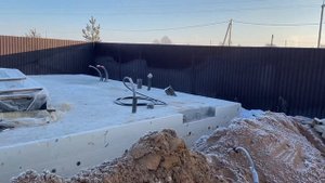 Фундамент с бассейном для бани из газобетона