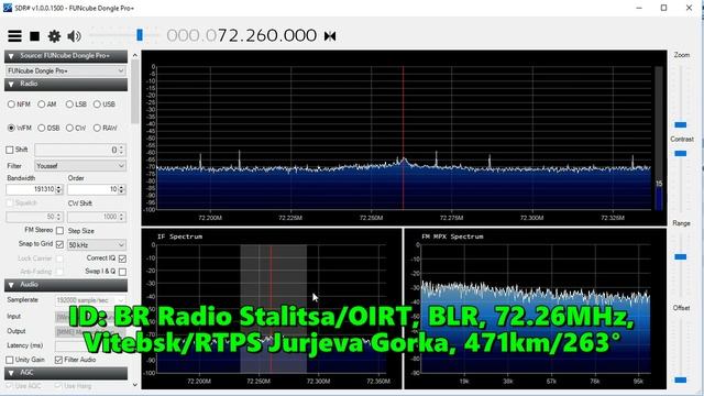 01.11.2021 15:49UTC, [Tropo, OIRT], BR Radio Stalitsa, Белоруссия, 72.26МГц, 471км