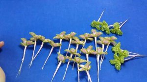 Бисероплетение. Рукоделие. Цветы из бисера. Декоративные веточки. Барбарис Тунберга. Мастер класс.