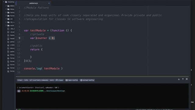 Design Patterns Javascript : Module Pattern (Revealing )