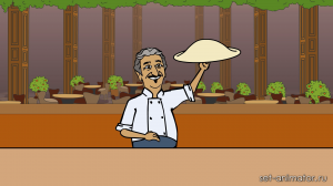 Анимационная видео реклама ресторана Ciao bella - Пицца - Заказ анимации персонажа по фотографии