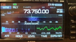 Icom IC-705. Прием на УКВ. 73.750 мгц. Наше радио