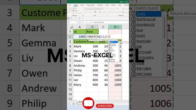 how to find the row number in MS-EXCEL #vlookup #vlookup #count#count #textbooksolutions #education