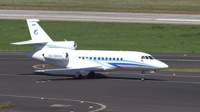 Gazpromavia Dessault Falcon 900 EX RA-09003 taxiing Dusseldorf Rhein Ruhr Airport