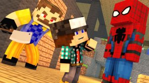 ПРИВЕТ СОСЕД В МАЙНКРАФТЕ! СЕКРЕТ В ПОДВАЛЕ СОСЕДА СУПЕРГЕРОЯ! HELLO NEIGHBOUR В MINECRAFT