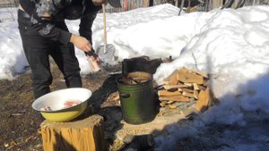 Сало горячего копчения в самодельной коптильне