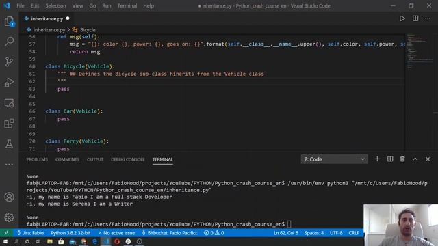 ? Python 3 crash course 2020 - #14  inheritance