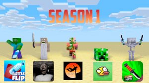 Monster School : SEASON 1 ALL EPISODE - Minecraft Animation