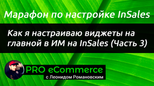 Как я настраиваю виджеты на главной в ИМ на InSales (Часть 3)