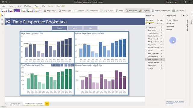 Using Bookmarks to Toggle Hierarchy Levels Across Multiple Visuals in Power BI