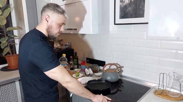 Стейк из тунца на сковороде ПП рецепт. Ужин для похудения.