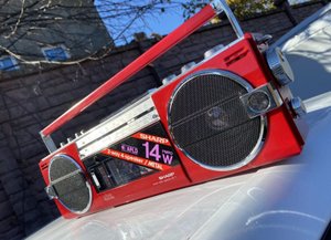 Sharp GF-7ZR Rare Top Recorder Stereo Radio Cassette Boombox 80s Japanese.