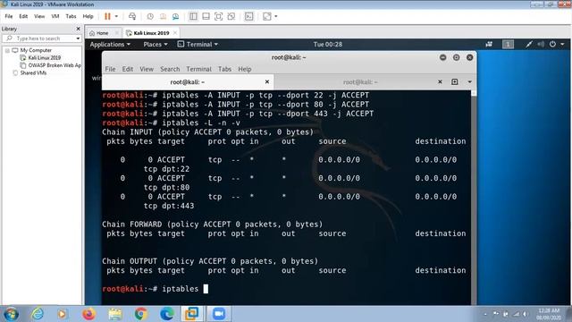 Demonstration of iptables commands. #iptables #firewall #security #demo #examples смотреть онлайн