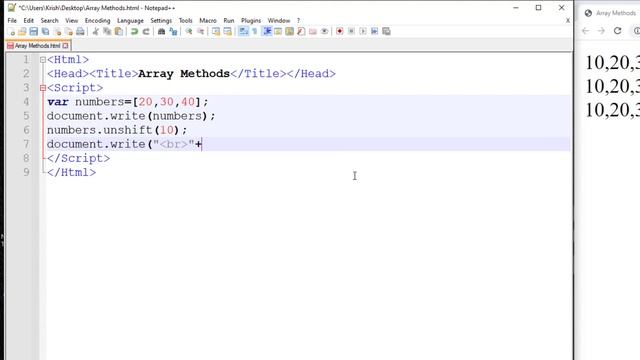 An array method js | Javascript array methods