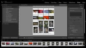 Lightroom CC -  Printing a Contact Sheet of Photographs