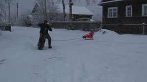 Зимние покатушки на внедорожном самокате.