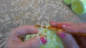Вытянутые петли / Способ 3 / Вязание крючком