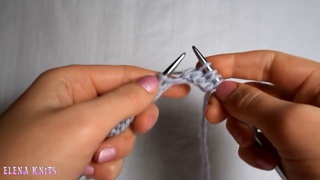 Вязание спицами  Лицевые петли