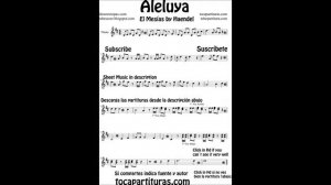 Aleluya de El Mesías de Haendel Partitura de Flauta Sax Trompeta Violin Clarinete Trombón