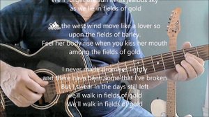 Fields of Gold, Sting, Guitar cover fingerstyle (Lyrics)