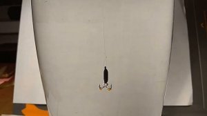 Как работает самодельный чертик для зимней рыбалки. Тест .